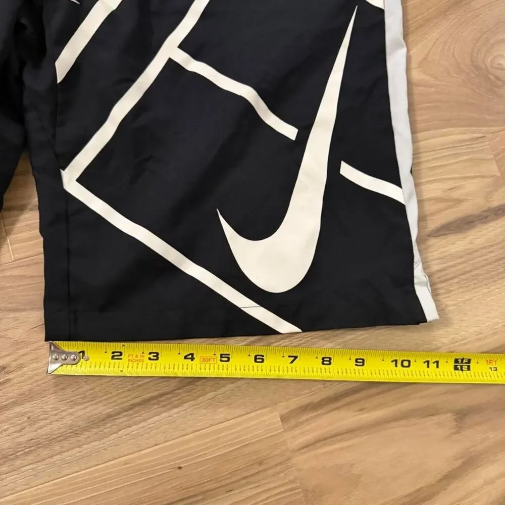 Nike Dri-Fit black shorts Swoosh athletic summer graphic size XL